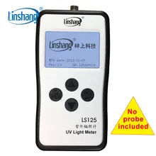 Linshang LS125 УФ-светильник, измеритель ультрафиолетовой мощности, интенсивность УФ-излучения, энергия для 365nm 395nm UVA светодиодный UVB UVC водонепроницаемый датчик
