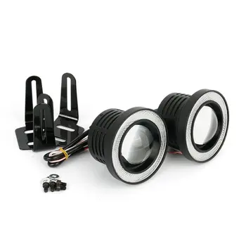 

1 Pair 64mm/76mm/89mm 30W LED COB Angel Eyes Daytime Running Light Car Vehicle Universal Fog Lights for BMW for Benz