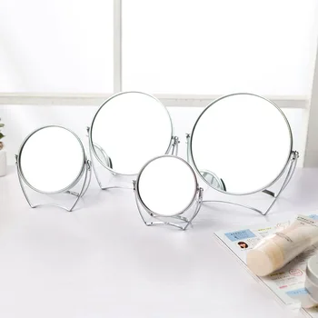

Desktop Benchtop Simple And Easy Dressing Mirror Rotating1:2 Magnification Function Women Make Up Tools Makeup Mirror