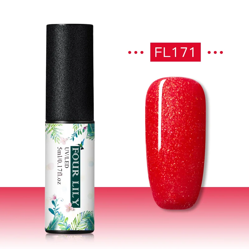 CS06942 Четыре лилии Гель-лак набор УФ Vernis Полупостоянный праймер верхнее покрытие 5 мл цветной гель для ногтей лак Nagellak Soak Off лак - Цвет: CS06942