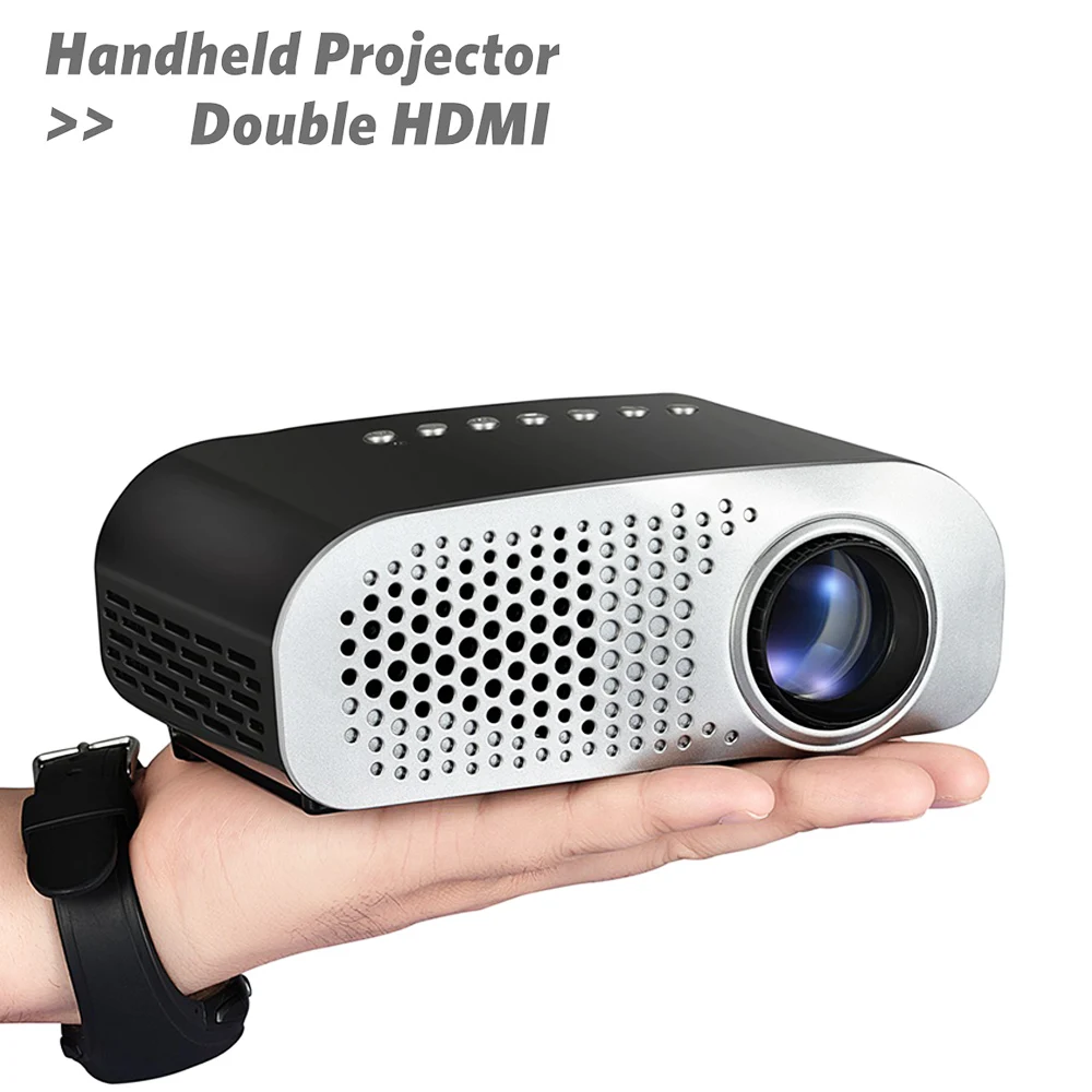  GP802A LED Mini Projector Full HD 1080P USB TF AV Media Player Home Cinema LCD Home Theater Portabl