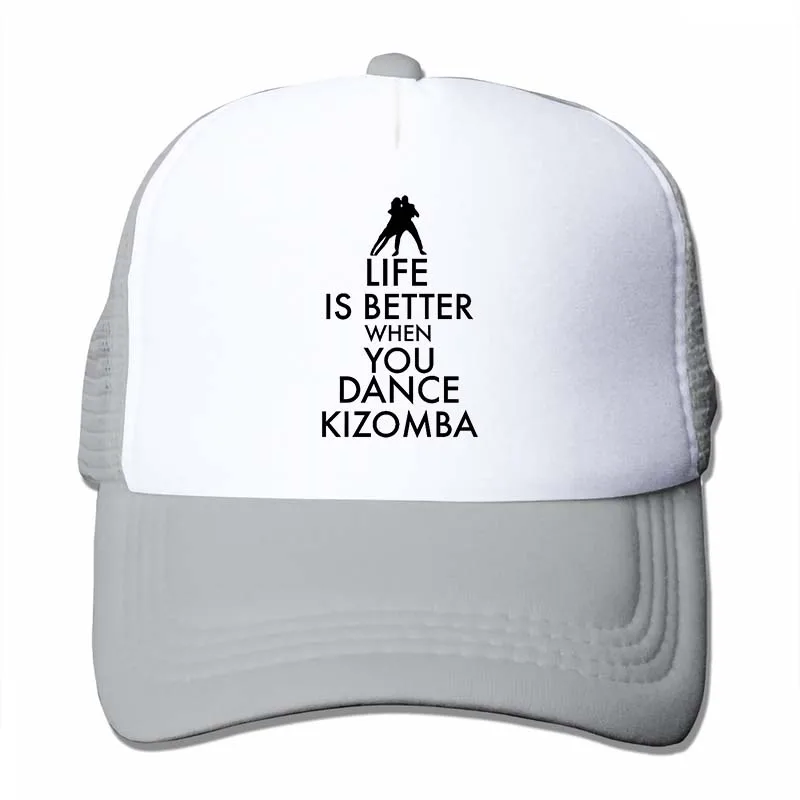 Kizomba жизнь лучше, когда вы танцуете, бейсбольная кепка kizomba для мужчин и женщин, Кепка для водителя грузовика, модная Регулируемая Кепка - Цвет: 4-Gray