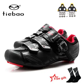 

Tiebao Cycling Shoes Men Road Bicycle Shoes Breathable Ultra light Outdoor Self-Locking Bike Shoes Sneakers Zapatos Ciclismo