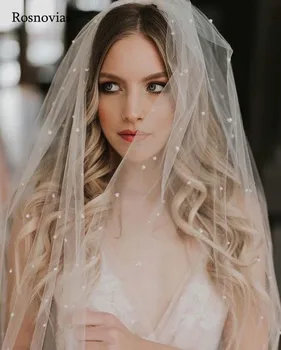 

Fashion Long Pearl Veil One Layler 3M Bridal Veils Cathedral 3 Meters Wedding Veil with Comb 2020 Bride Accessories