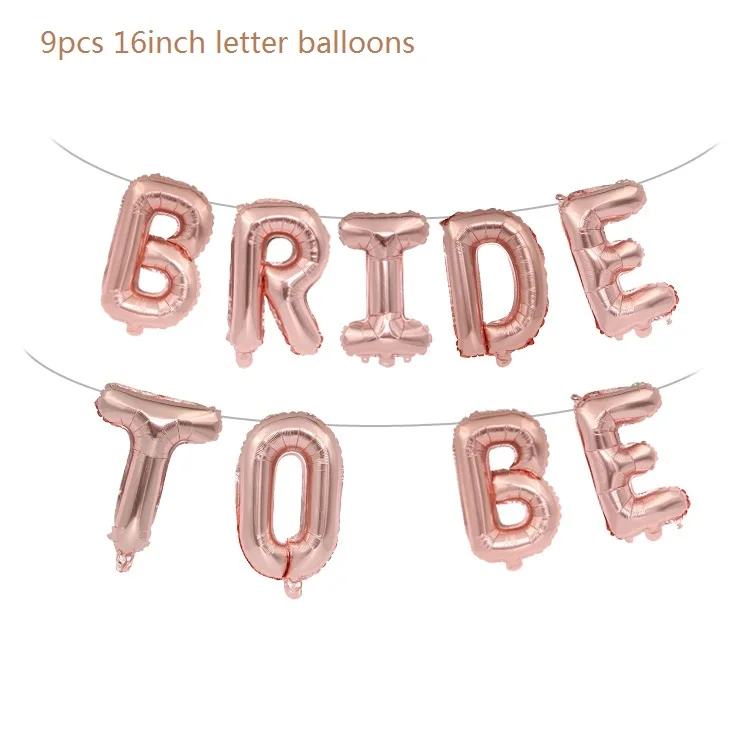 Розовые золотые наборы для невесты свадебные/обручальные шары с кисточками бумажные соломинки для душа ребенка и детский Декор для дня рождения свадебные принадлежности - Цвет: T01