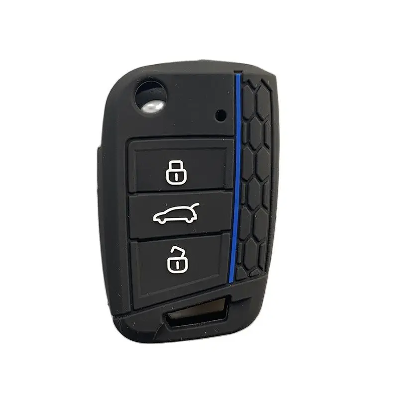 Силиконовый чехол для ключей оболочка Volkswagen Polo Golf 7 Tiguan MK7 mk2 Skoda A7 Octavia Karoq SEAT Ateca Leon