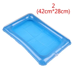 Dynamic Sand Tray Indoor blue Magic Play Sand Children Toys with Space Inflatable Plastic Mobile Table 42*28cm 2021 NEW