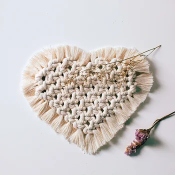 

1PCS Kitchen Table Mat Placemat Pad Table Cup Cotton Knit Coaster Mantel Individual Non-Slip Christmas Placemats For Table