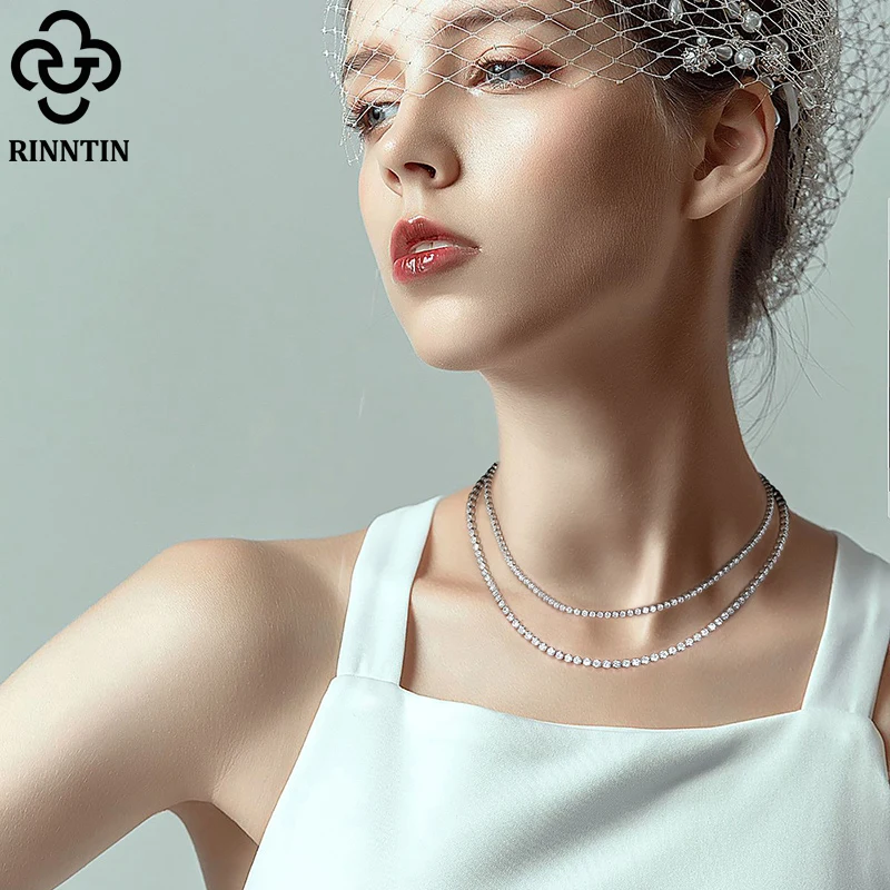 Rinntin Italian Cubic Zirconia Bezel-Set Tennis