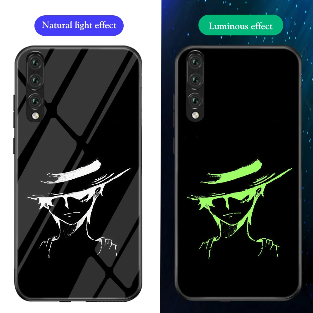 Ciciber One piece для huawei P20 30 10 Lite Pro mate 30 20 10 Pro Lite светящиеся чехлы с закаленным стеклом для huawei Honor 9 10 - Цвет: WM03741