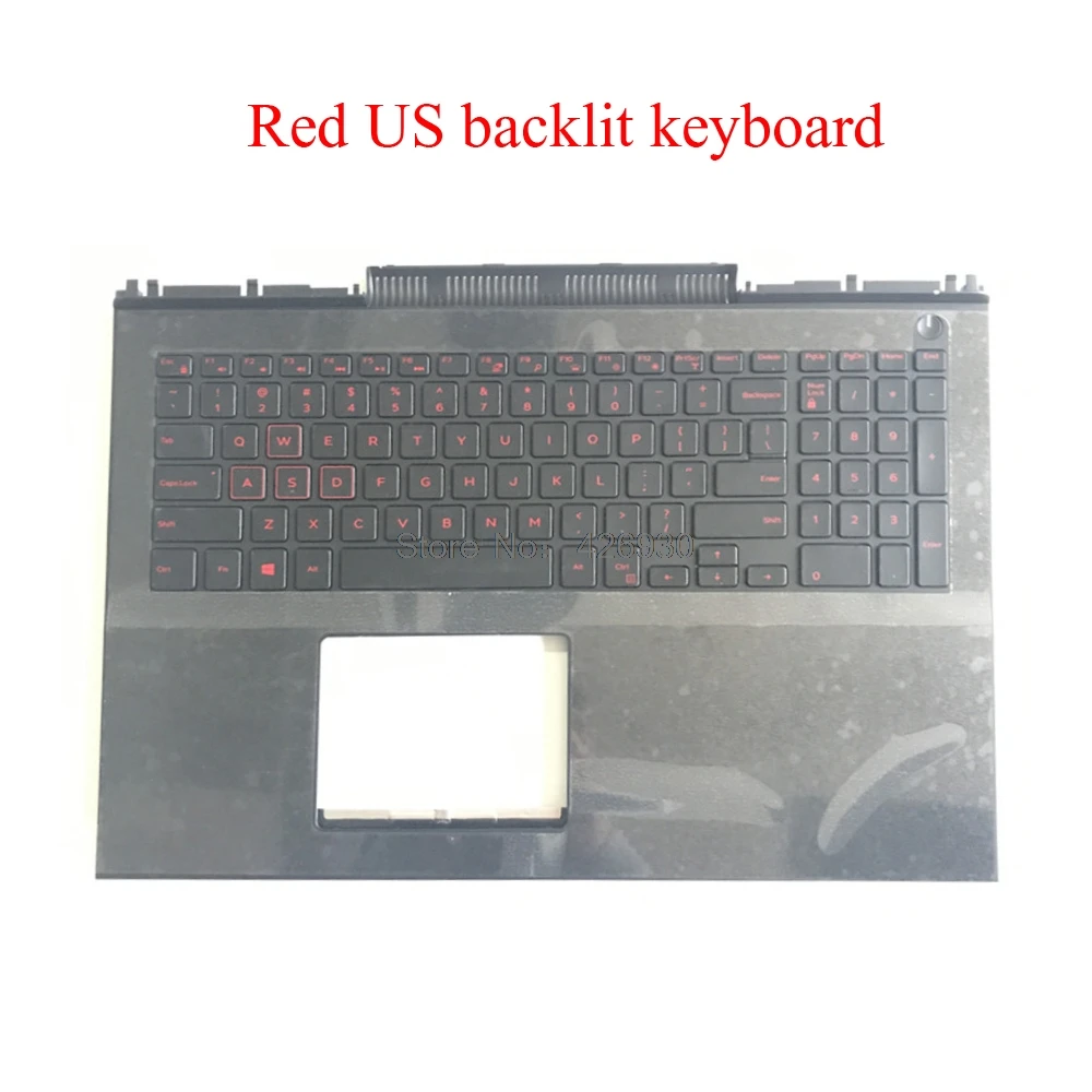 Ноутбук Palmrest Клавиатура для ноутбука DELL Inspiron 15 7000 7566 7567 0MDC8K MDC8K 03R0JR 3R0JR 0MDC8K MDC8K США подсветкой верхний чехол