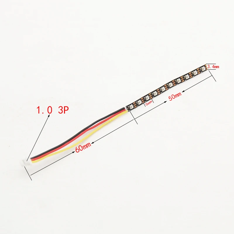 3 5 мм ширина WS2812 гибкий светодиодный чип в с 10 2020 RGB IC встроенный 50 длина для Whoop FPV