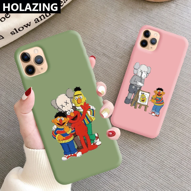 for iPhone 11 Pro XS Max XR X 8 Plus 7 6S Cartoon Kaw Case Color Soft Silicone Anti-Scratch Cover for iPhone 11 Pro XS Max XR X 8 Plus 7 6S Cartoon Kaw Case Color Soft Silicone Anti-Scratch Cover