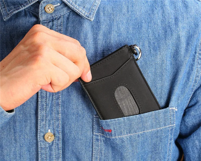 Bycobecy RFID Блокировка Кредитная карта ID держатель для карт Anit-theft кошелек кожаная карта для мужчин и женщин автоматический всплывающий Чехол для карт