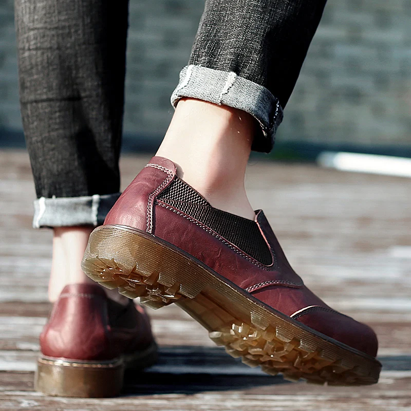 Breathable Oxford Men Shoes Fashion Leather Casual Shoes Male Top Quality Dress Loafers Men Breathable Flats Loafers Male HC-404