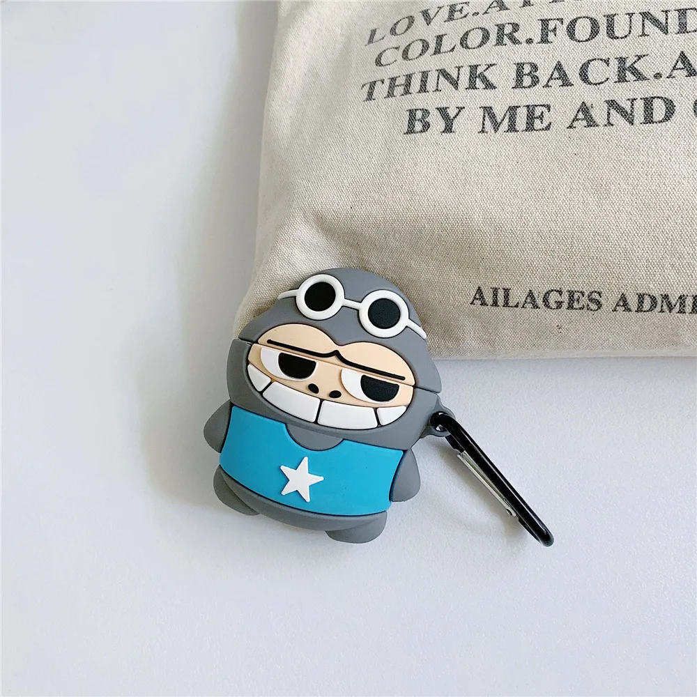 For AirPod 2 1 Чехол для наушников для AirPods, силиконовый чехол, милый мультяшный мягкий чехол для наушников для Apple AirPods, чехол для наушников, 3D аксессуары в виде мишки, коробка - Цвет: For AirPod 2 1