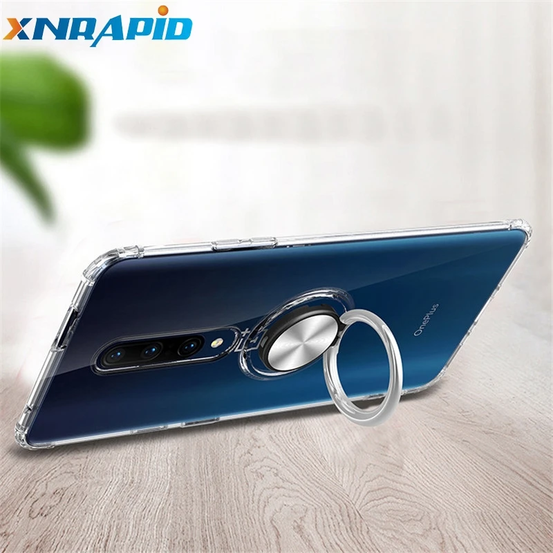 Чехол для Oneplus 7 Pro 6 T, магнитный автомобильный держатель с кольцом, мягкий силиконовый чехол из ТПУ для телефона One Plus 7 Pro 6T 7Pro