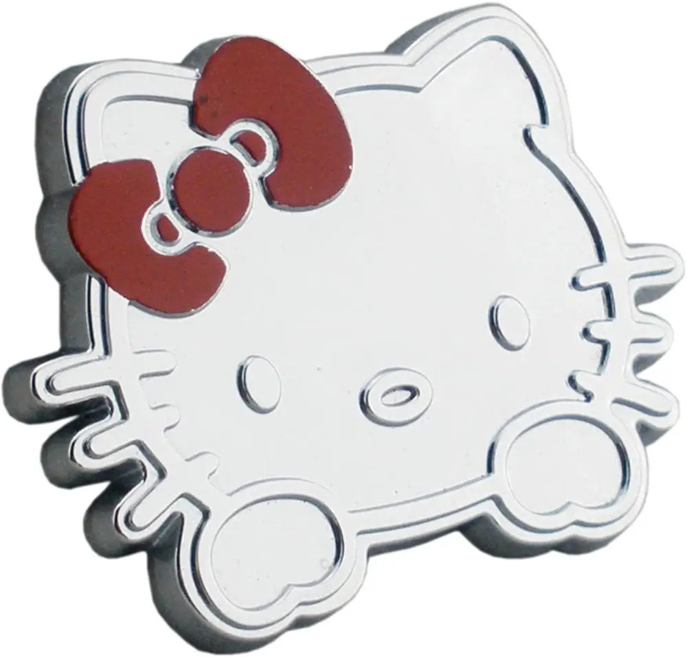 Left flower 3D пластик хром hello kitty милый автомобиль эмблема Письмо значок кошка наклейка - Цвет: Left flower