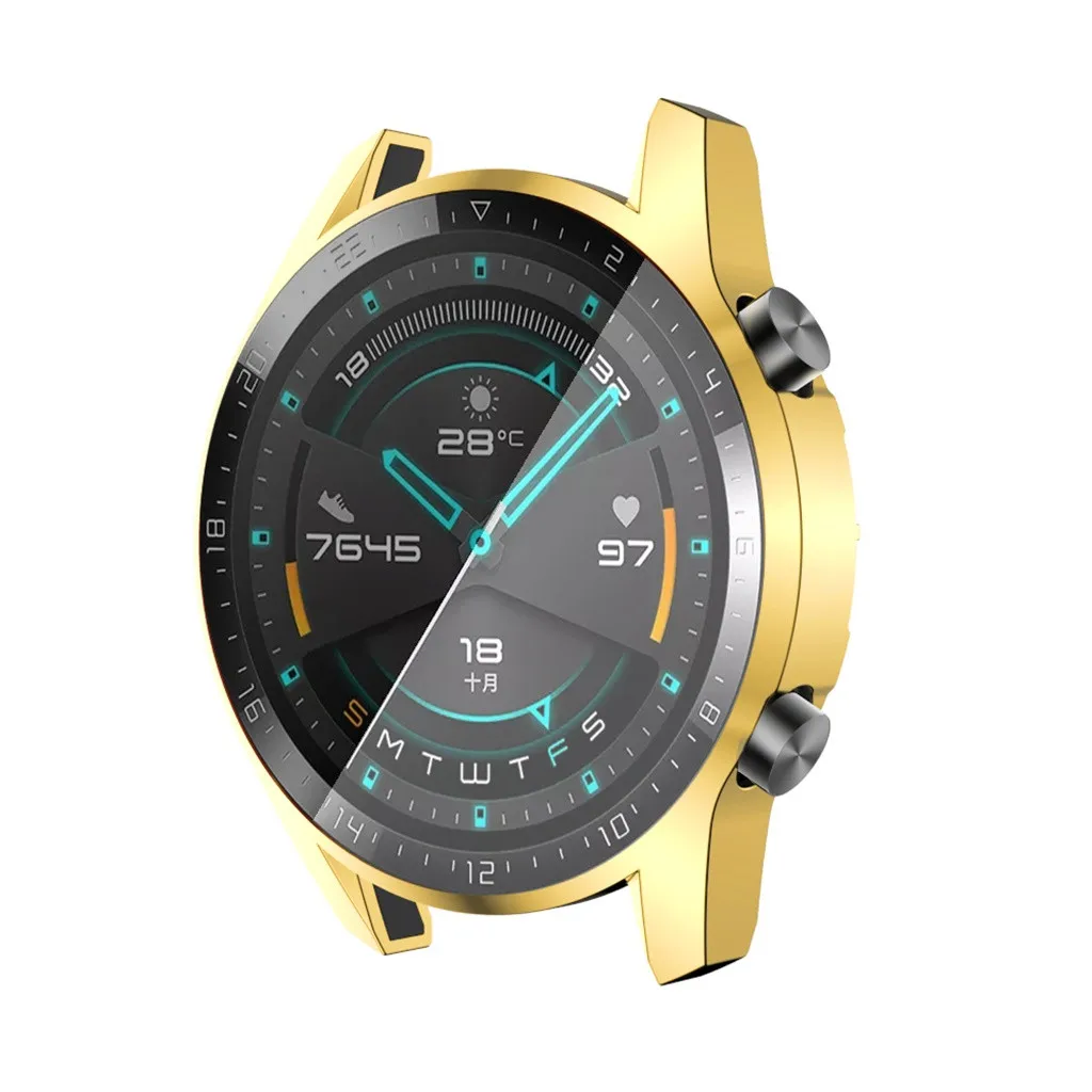 H40 ультра тонкий мягкий защитный чехол для huawei Watch GT2 46 мм чехол TPU бампер для часов GT 2 46 мм Рамка Smartwatch аксессуары