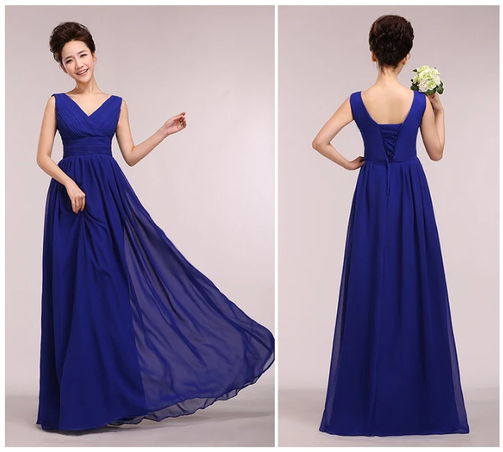 Vestidos longos sister of the bride платья сексуальный халат de soiree длинное Королевское голубое