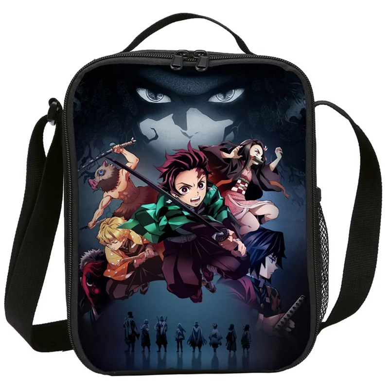 Anime Lunch Bag Demon Slayer Kimetsu No Yaiba Mini Messenger Bag Women