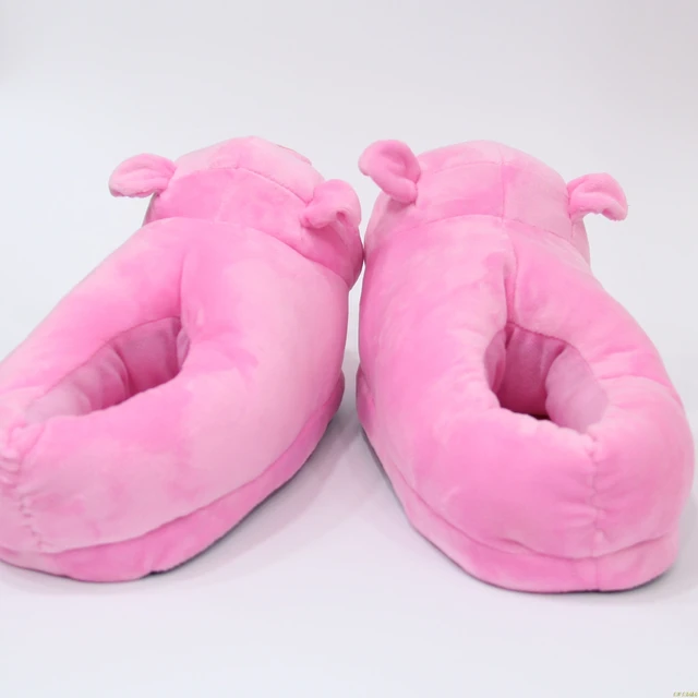 Zapatillas Keji de felpa con dibujos animados para el hogar, pantuflas cálidas de algodón, color rosa, Invierno 4