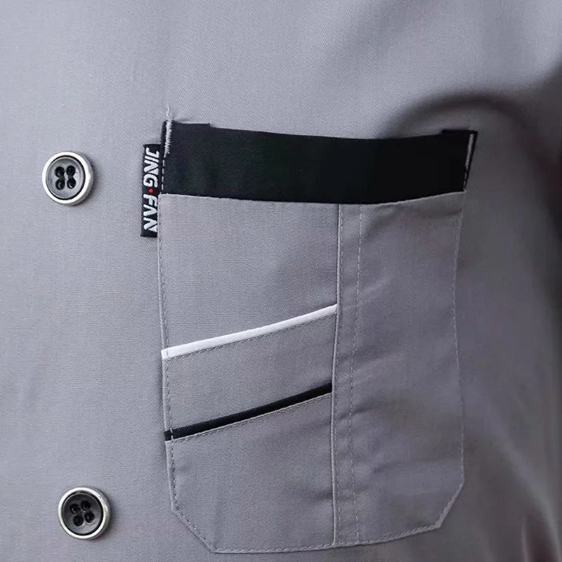 1 pcs Chef Jacket Catering Restaurant Chef Jackets Short Sleeve Unisex Shirt Free design size M-4XL chef uniform