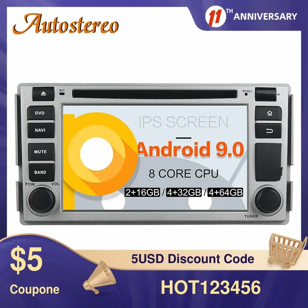 Android 9 0 Автомобильная навигационная система GPS dvd-плеер для Hyundai Santa Fe 2006-2011