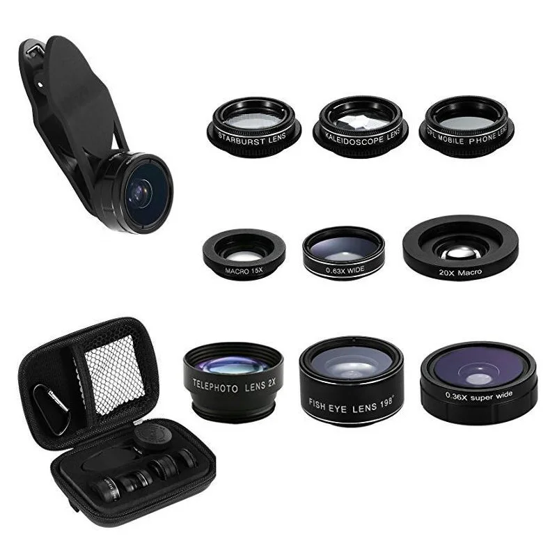

A Generation of Fat Manufacturers Direct Selling Wide-angle Macro Nine-in-Mobile Phone Lens High-definition Douyin Selfie Photog
