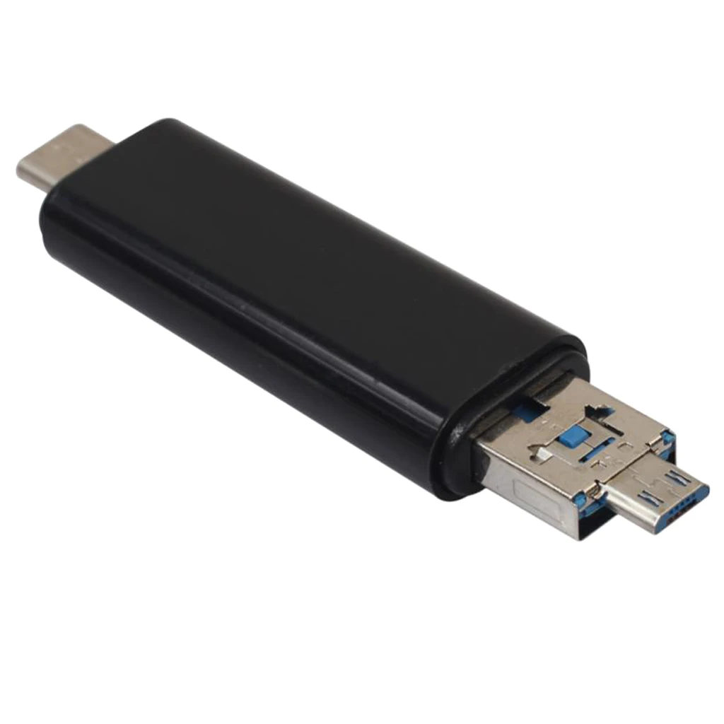 Все в одном дизайне USB C Combo Hub, 5 в 1 type-C/Micro USB/USB2.0/USB3.0 адаптер с кардридером для SD/TF