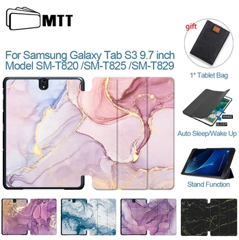 

MTT Marble PU Leather Case For Samsung Galaxy Tab S3 9.7'' SM-T820 SM-T825 SM-T829 Magnetic Stand Flip Smart Tablet Cover Coque