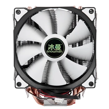 

SNOWMAN 4PIN CPU cooler 6 heatpipe Double fans cooling 12cm fan LGA775 1151 115x 1366 support AMD