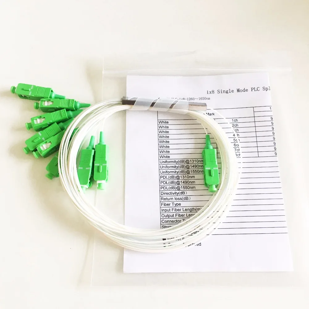 50 шт. SC APC или PC UPC одномодовый волоконно оптический FTTH 0 9 мм Мини ПЛК Сплиттер