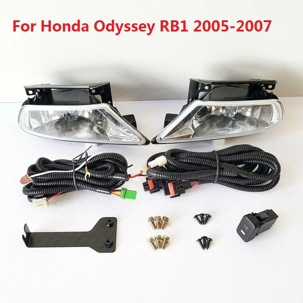 CAPQX 1Set For Honda Odyssey RB1 2005 2006 2007 Front Bumper Fog Light lamp Daytime Running Foglight FogLamp | Автомобили и
