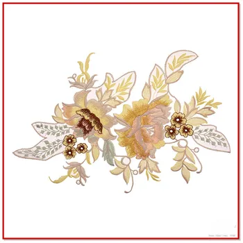 

Women's Cheongsam Boutique Embroidery Cloth Stickers Cheongsam Decoration Accessories Hand-stitched Flowers Flowers Without Film