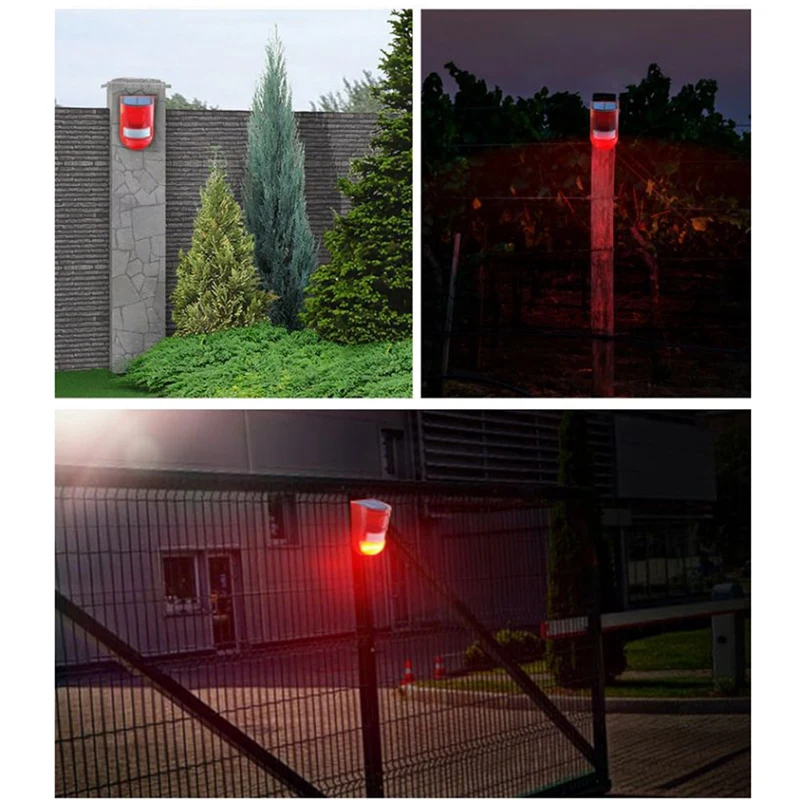 AMS- Солнечный инфракрасный датчик движения сигнализация с 110 дБ сирена стробоскоп свет для дома сад кардажа сарай Carvan охранная сигнализация