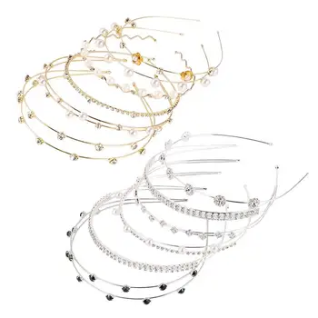 

12pcs Delicate Hair Accessories Metal Headdress Fashion Headband for Home Women Party