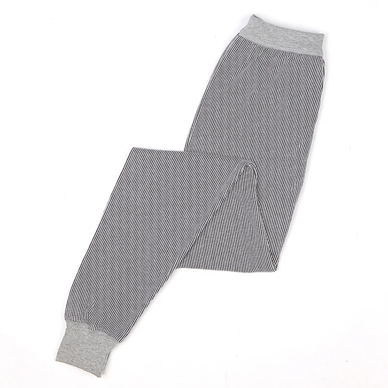 Thermal Underwear Men Long Johns Cotton Winter Warm Mens Leggings Male Thermal Underpants for Russian Canada European - Цвет: Gray