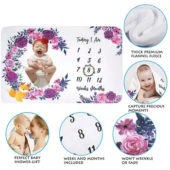 

Newborn Photography Props Milestone Blanket Children Photography Photo Blanket Newborns Personalized Photography Blanket