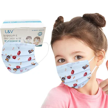

Kids Children's Baby Mask Disposable Face Mask Cartoon 3Ply Ear Loop Masks 50pcs masque de protection masque jetable 8.2