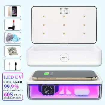 

Intelligent Sterilizing Box UV Sterilization Wireless Charge Mobile Phone Disinfection Cosmetics Phone 99.9% Sterilization Rate
