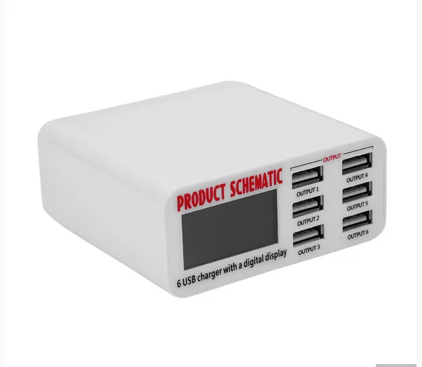LCD 6口USB智能快充1