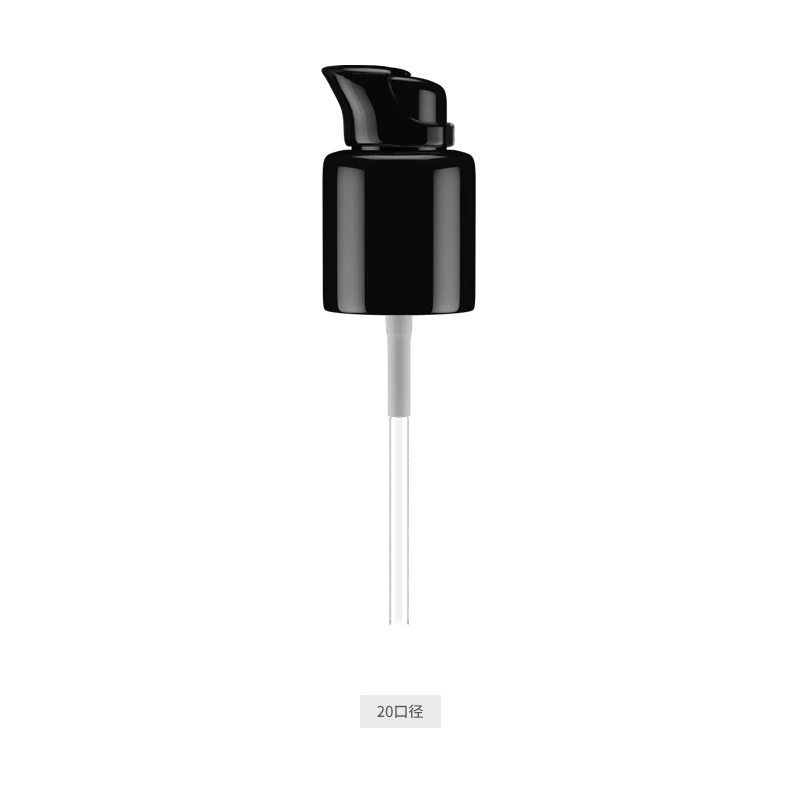 

20MM 20/410 black lotion/emulsion/serum press pump for 5ml/10ml/15ml/20ml/30ml/50ml/100ml essential oil glass bottle