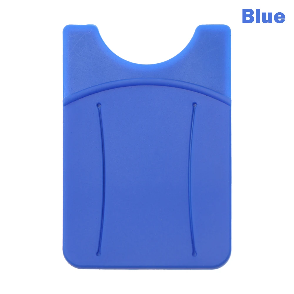 blue Горячая Распродажа модная клейкая наклейка задняя крышка Держатель для карт чехол для сотового телефона держатель для карт Универсальный сотовый телефон кошелек унисекс - Цвет: blue