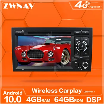 

wireless carplay Android 10 screen Car Multimedia Player For Audi A4 2002-2008 GPS Navigation Auto Audio Radio stereo head unit