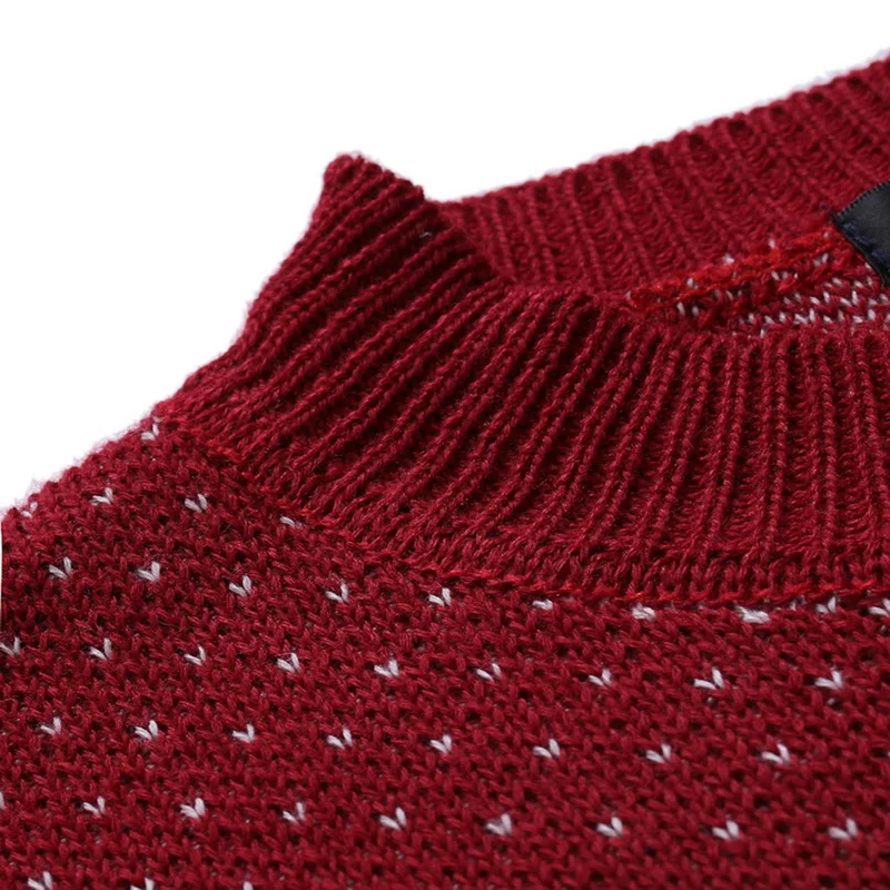 Мужской Рождественский свитер, осенне-зимний модный пуловер с круглым вырезом и принтом оленя, вязаный джемпер, свитера, Повседневная тонкая шерстяная мужская одежда