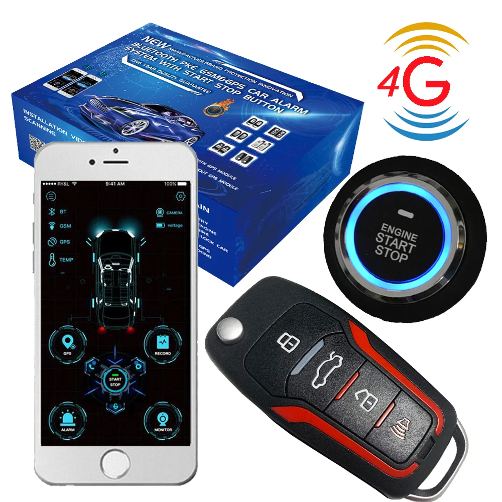 Cardot 4g gps gsm Pke бесключевая Система дистанционного стартера умная Автомобильная