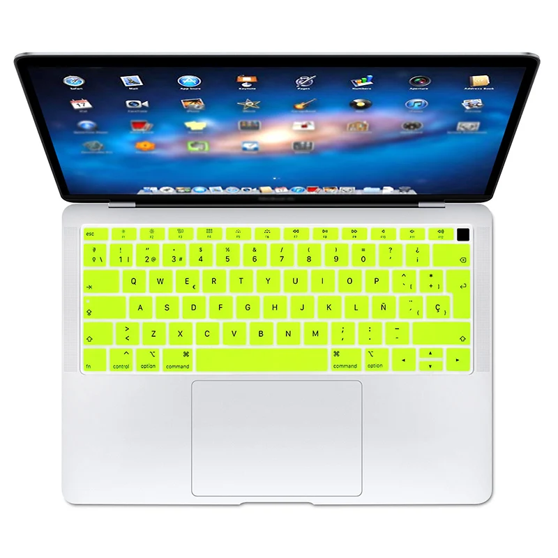 yellowgreen Клавиатура с испанским языком для новейшего Macbook Air 13,3 дюймов retina A1932 для MacBook Air 13 чехол для клавиатуры - Цвет: yellowgreen