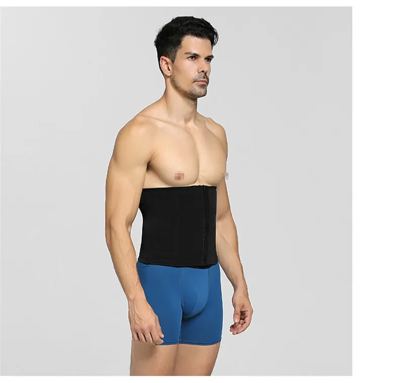 Waist Corset Men Slimming Body Shaper Belts Steel Bone Abdomen Control Belly Trimmer Adjustable Corsets Black White Girdles