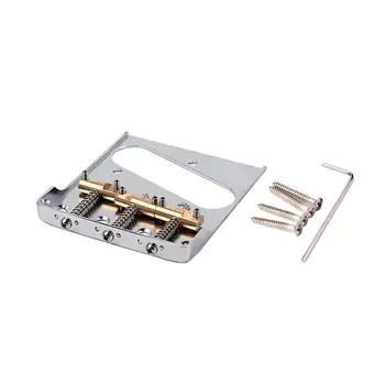 

Vintage Style Fixed Tele TL Bridge Electric Guitar Bridge with Brass Saddles